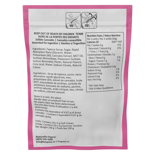 EMPRISE<BR>Cherry 10mg<BR>THC Indica Gummy - Image 3